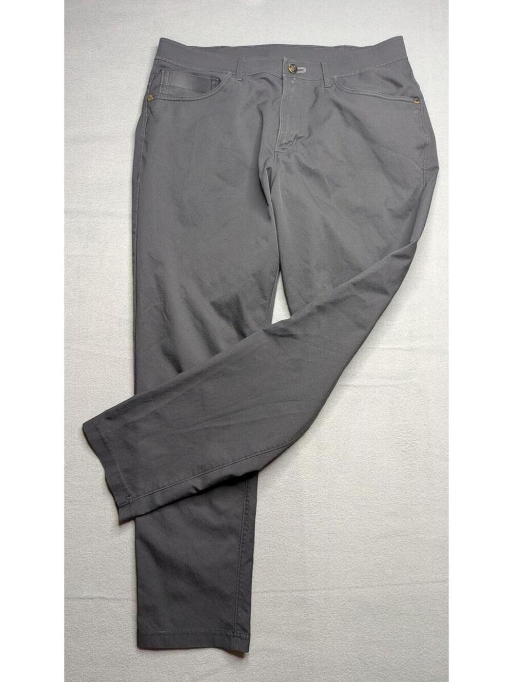 Public Rec Pants Mens 34x30 Black Chino 5 Pocket Straight Leg Stretch Casual